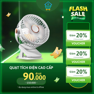 Quạt Kẹp Mini Tích điện Để Bàn USB Sạc Pin Gấp Gọn Tiện Lợi Cực Mát Hoạt Động Êm Dành Cho Học Sinh Văn Phòng