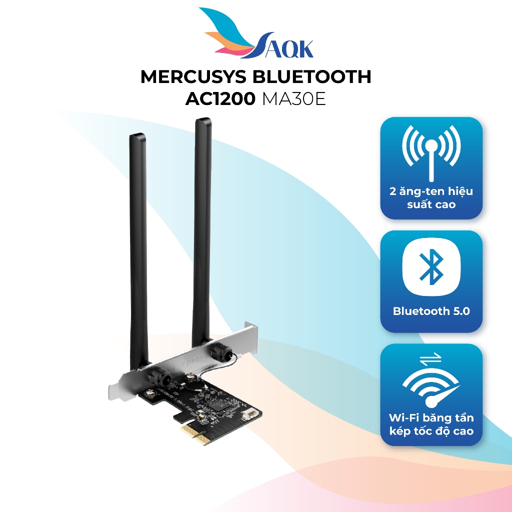 Mercusys Bluetooth AC1200 MA30E PCIe Wifi การ์ดเครือข่าย - สินค้าของแท้