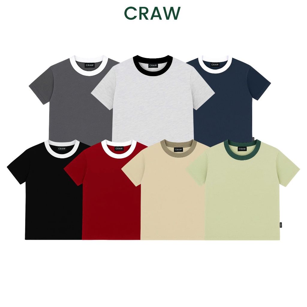 คอมโบเสื้อยืดเด็กทารกผู้หญิง Craw 2 ชิ้น ผ้าฝ้าย 2 ทาง 250gsm - Mix Bo 888