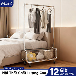 𝐌𝐚𝐫𝐬 Giá Treo Quần Áo cao cấp Kệ Treo Quần Áo Kim Loại Chắc Chắn Tiện Lợi Xào Đồ Treo Quần Áo+Bánh Xe chắc chắn và bền