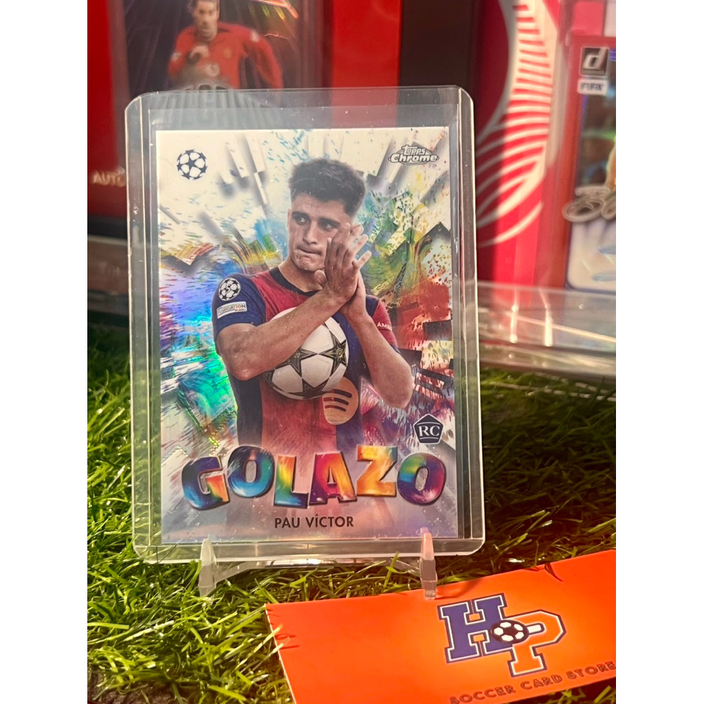Pau Victor RC Golazo Topps Chrome UCL 2024/25 การ์ดฟุตบอล