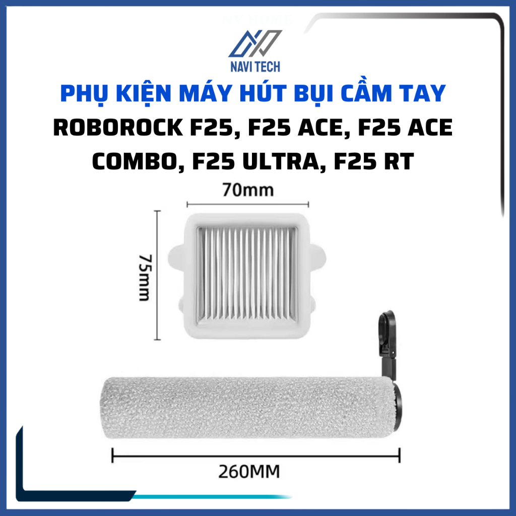 อุปกรณ์เสริมเครื่องดูดฝุ่นมือถือ Roborock F25, F25 ACE, F25 ACE combo, F25 ultra, F25 RT ลูกกลิ้ง, ก