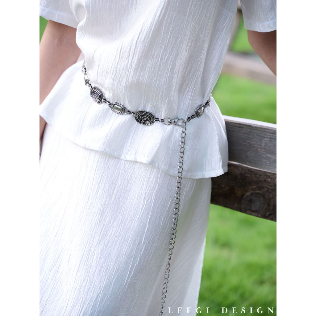 ChicLy Design เข็มขัดโซ่ทรงกลม - PK0135