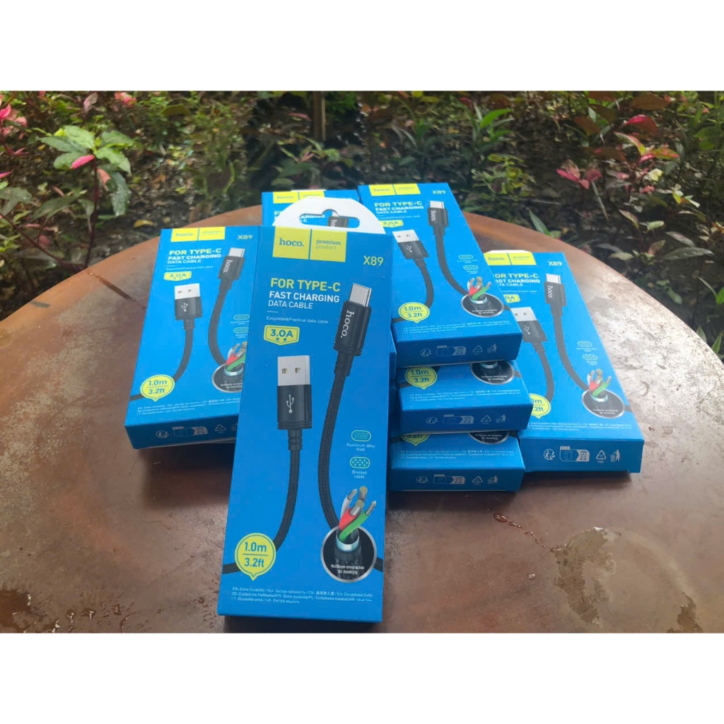 [ราคา] คอมโบ ชุดสายร่ม hoco X89 USB To Type C 10 เส้น