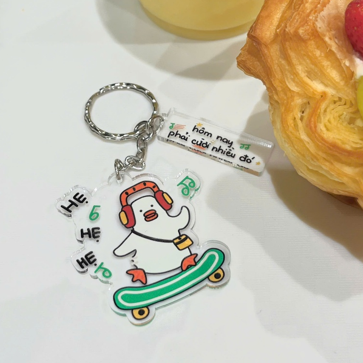 GIFT MESSAGE KEYCHAIN - NARROW - TODAY MUST HAVE A LOT OF SMILE - NORMAL SHOP