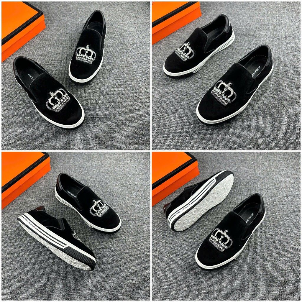 รองเท้าโลฟเฟอร์ Don Che สําหรับผู้ชายปักมงกุฎสวยมาก - รองเท้าโลฟเฟอร์ Don Che สําหรับผู้ชายปักคุณภาพ