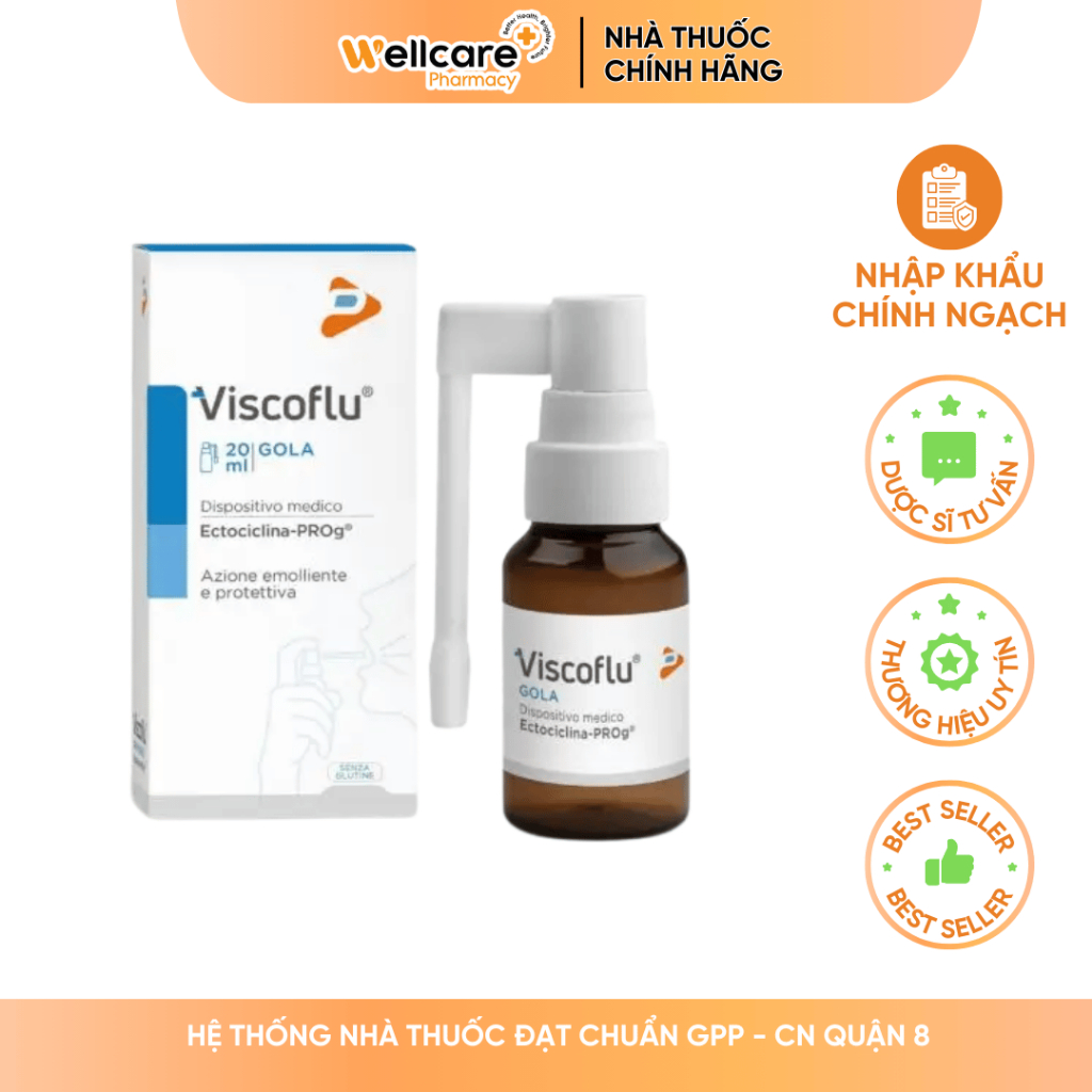 [GENUINE] Visoflu Propolis Grapefruit Throat Spray & Ectoin, บรรเทาอาการปวดไหม้, คอเจ็บ, คอคันแห้ง, 