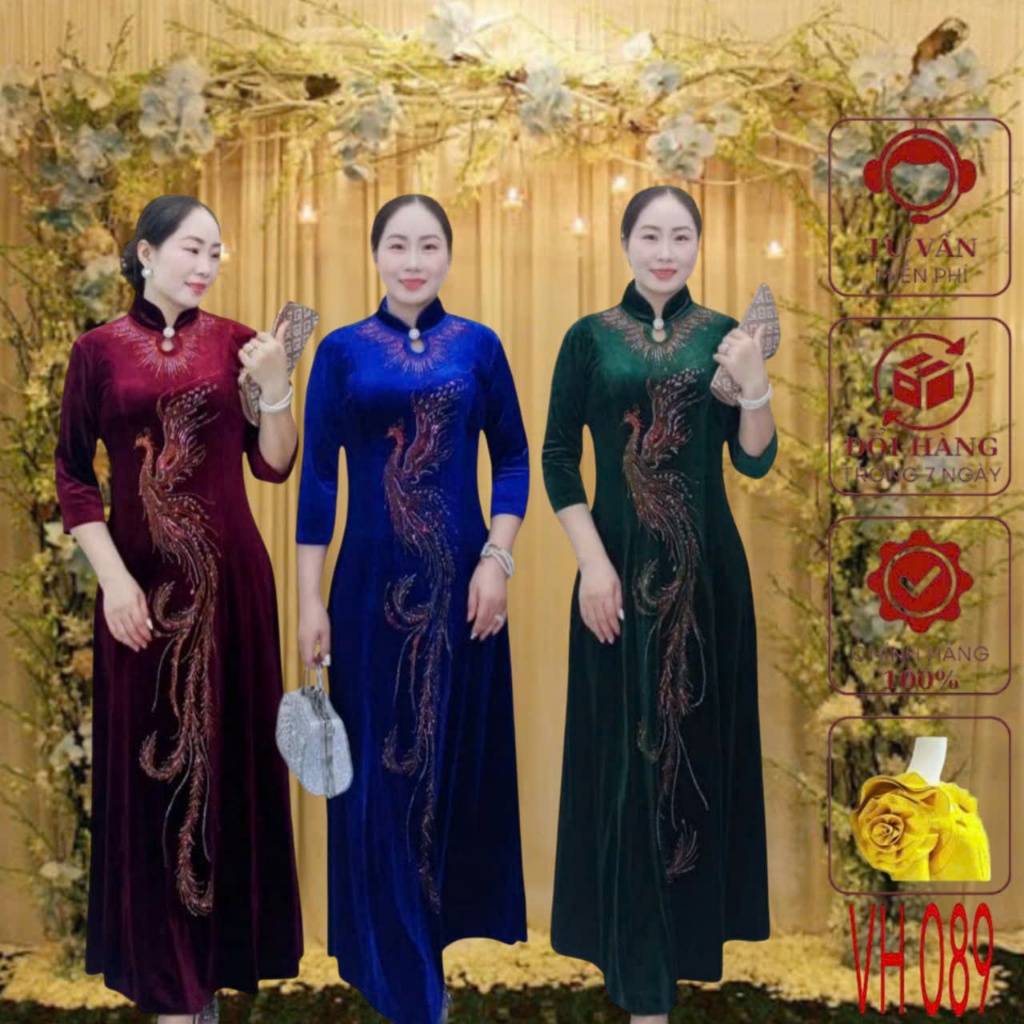 VH089 MIDDLE-AGED VELVET PARTY DRESS, การออกแบบ FOM, คอนซีลเลอร์, LUXURY DMC STONE PRESSURE, ผู้หญิง