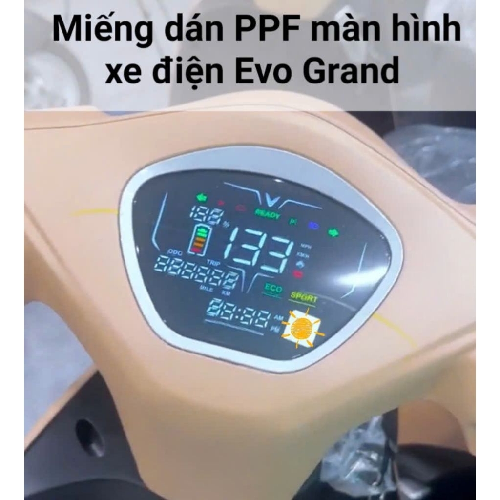 สติ๊กเกอร์หน้าจอ PPF สําหรับรถยนต์ไฟฟ้า EVO 200 _Evo Grand,_Evo Neo, Evo 200_Evo Grand-Evo Neo.