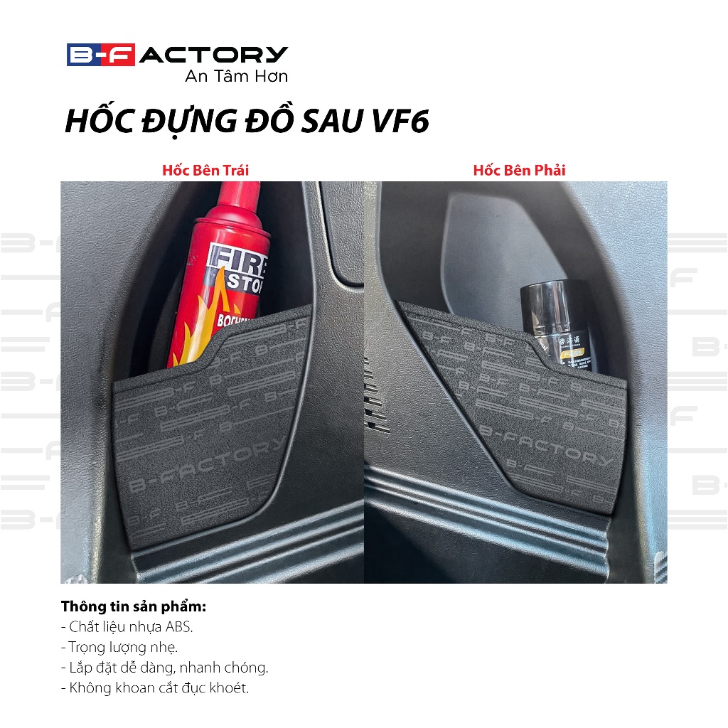 ช่องเก็บของด้านหลังสําหรับ Vinfast VF6 B-Factory - ติดตั้งง่าย วางโดยตรงด้วยกาวเฉพาะ 3M