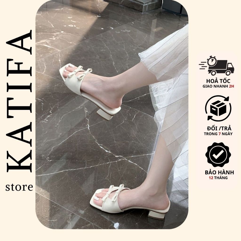 KATIFA GD179 5P HIGH HEELS – SMOOTH 2-BOW STRAPS & EASY TO WEAR