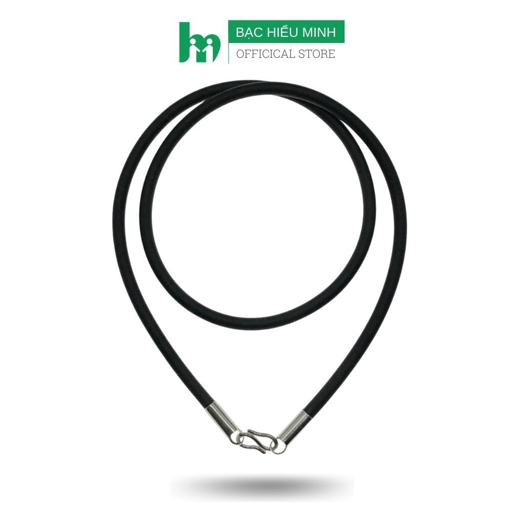สร้อยคอสําหรับผู้ชายและผู้หญิงยางหุ้มด้วยเงินแท้สไตล์ธรรมดาเรียบง่ายโซ่ 3-4 มม. - BAC HIEU MINH DCS0