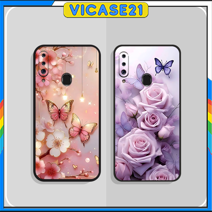 เคส Samsung A10S - A20S พร้อม PATTERNS ของผู้หญิง ดอกไม้และออกจาก