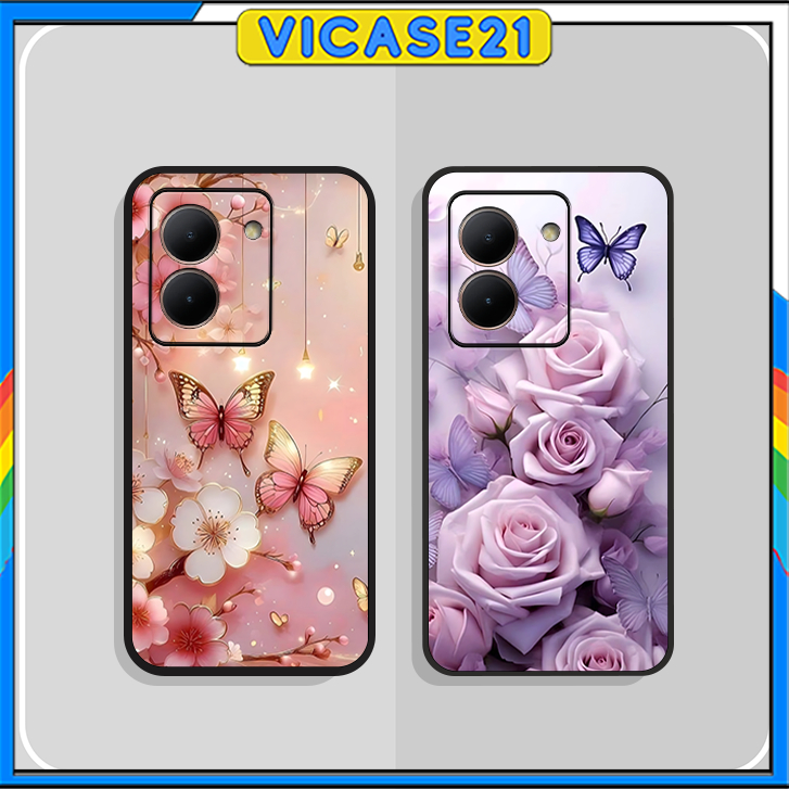 เคส VIVO Y28 FEMININE PATTERNS, ดอกไม้และออกจาก