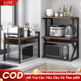 LUXE Kệ lò vi sóng kích thước có thể điều chỉnh  Kệ Để Lò Vi Sóng 2/3 tầng   Kệ Để Đồ Nhà Bếp đa năng