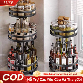 Luxe Kệ gia vị xoay 1/2/3 tầng inox kệ Đựng Gia Vị Nhà Bếp 360 độ