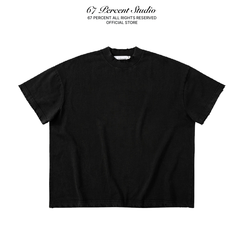 Wash T-SHIRT with Technical Print Logo Effect 67PERCENT / 67% - GARMENT T-SHIRT