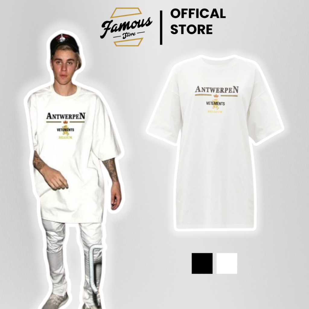 [ FULL TAG ] เสื้อยืด Vetements Antwerpent มีป้ายด้านหลัง เสื้อยืดสวยและบุคลิกภาพ
