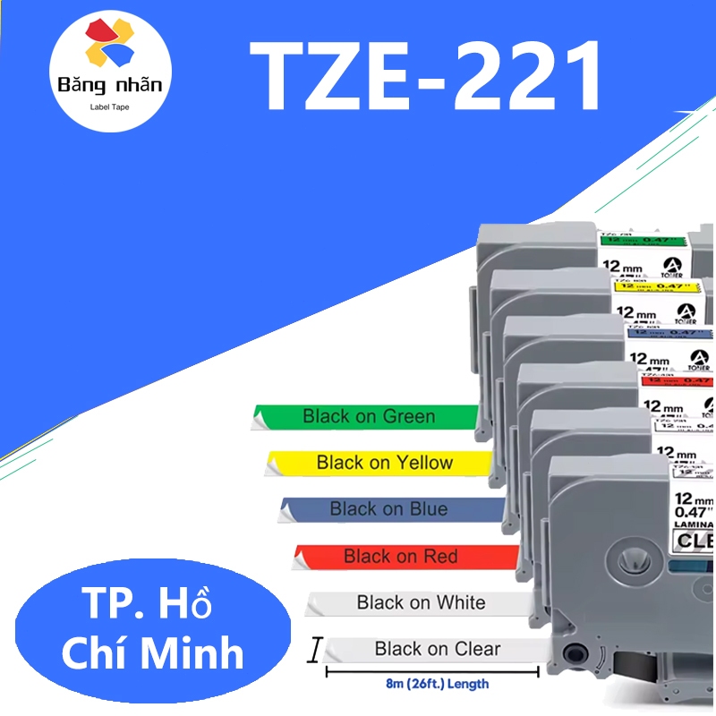 สําหรับ Brother P-Touch TZe 9 มม.12 มม.เทป TZE221 TZE231 TZE 221 TZE 231 PTD200 D200BT D200DA D200MA