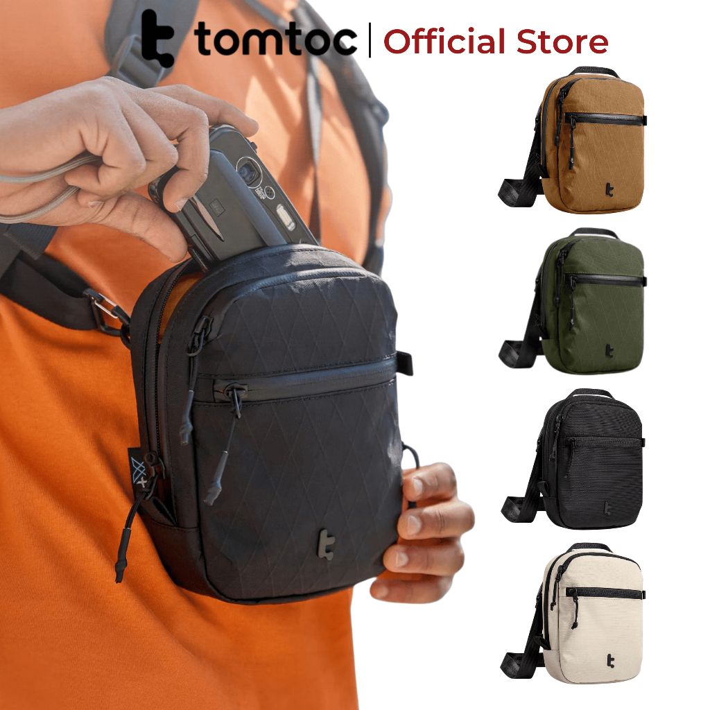 กระเป๋าสะพายข้าง Tomtoc Aviator-T37 ของแท้ กะทัดรัด กันน้ํา หลายช่อง 12 เดือน