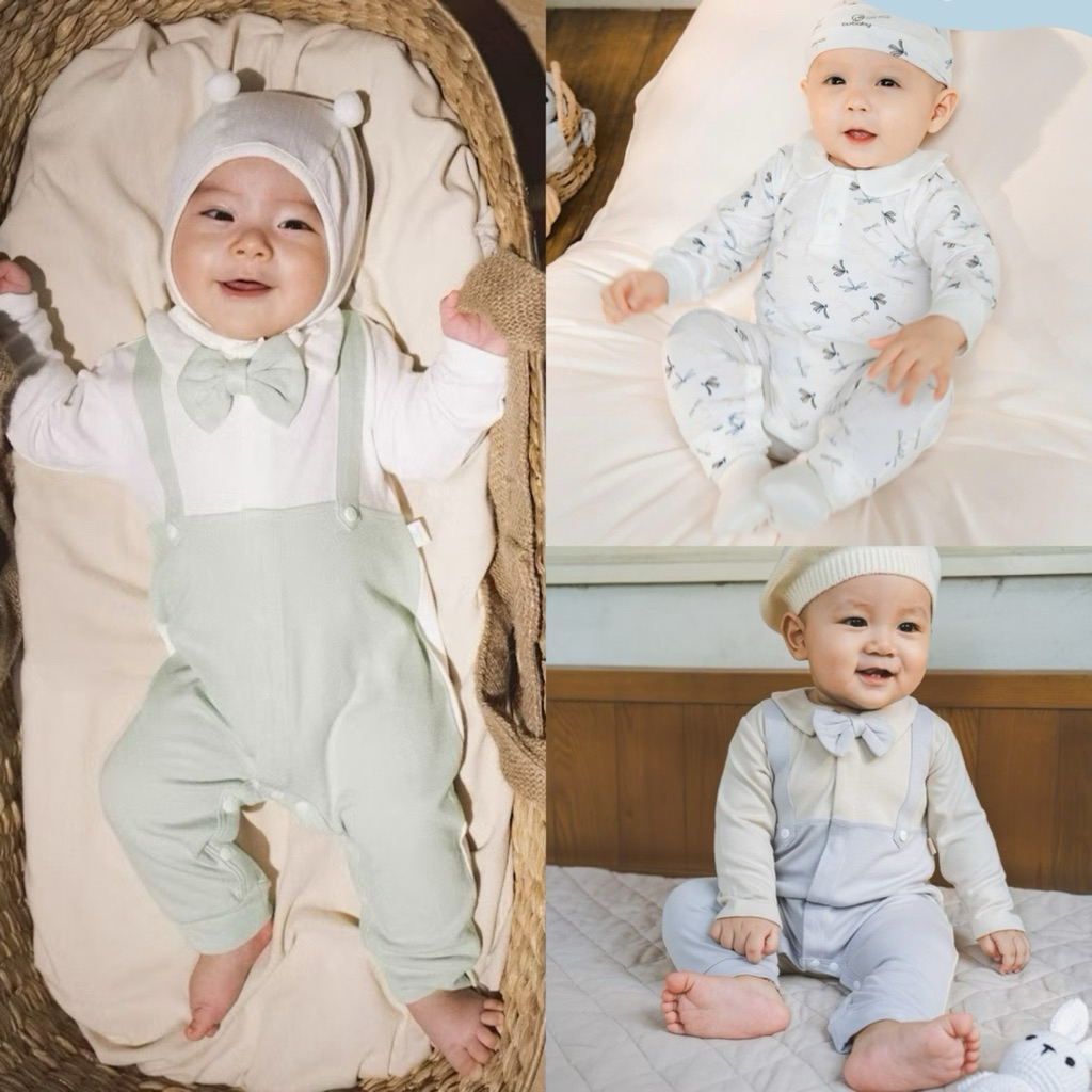 BUBABY Babies ชุดบอดี้สูทแขนยาวสําหรับเด็กชายและเด็กหญิงจากแบรนด์ Bubaby