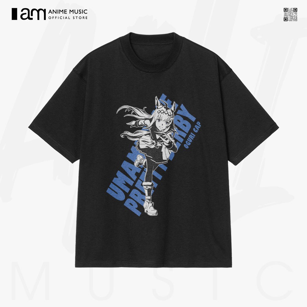 Unisex Uma Musume: เสื้อยืดแขนสั้นผ้าฝ้าย 100% Pretty Derby Oguri Cap Art Oversize