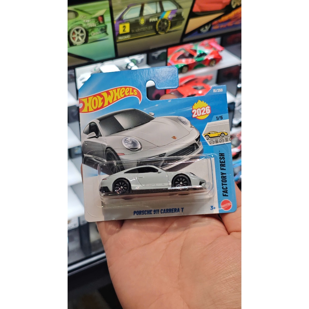 Hot Wheels Porsche 911 Carrera T Model Car (การ์ดสั้น)