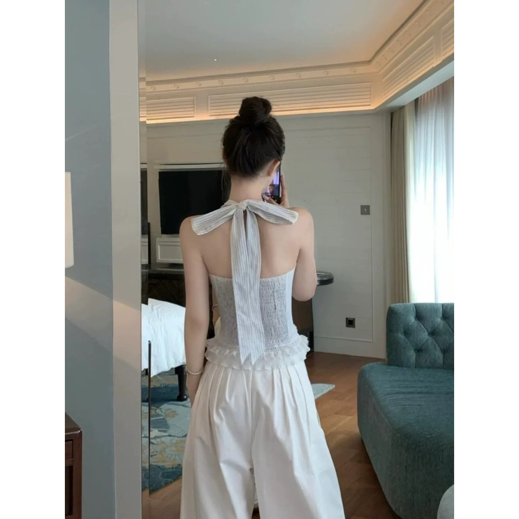 เสื้อคล้องคอผูกโบว์หลังแต่งระบาย - รูปที่ 2