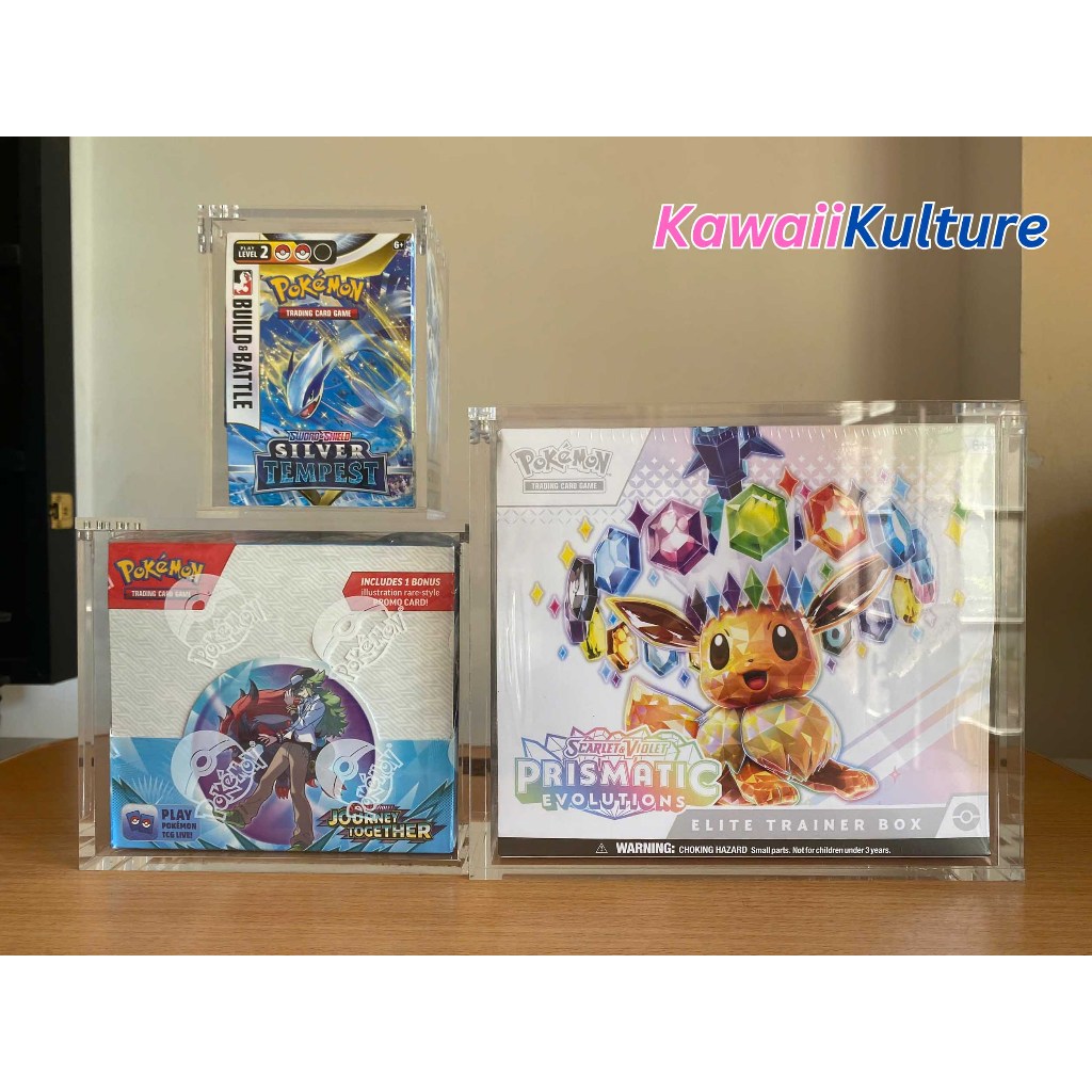 เคสอะคริลิคแม่เหล็ก - กล่องแม่เหล็กเพื่อปกป้องและสะสม TCG Pokemon BOX Elite Trainer, Booster, Bundle, Build & Battle