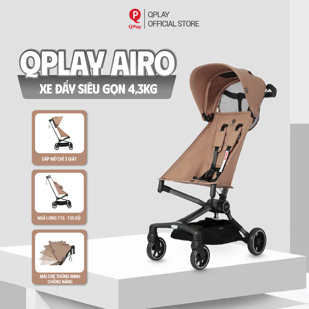 [Mamas Choice] Qplay Airo รถเข็นเด็กน้ําหนักเบาพิเศษสําหรับทารก 6 - 48 เดือน สมาร์ทและสะดวกรถเข็นเดิ