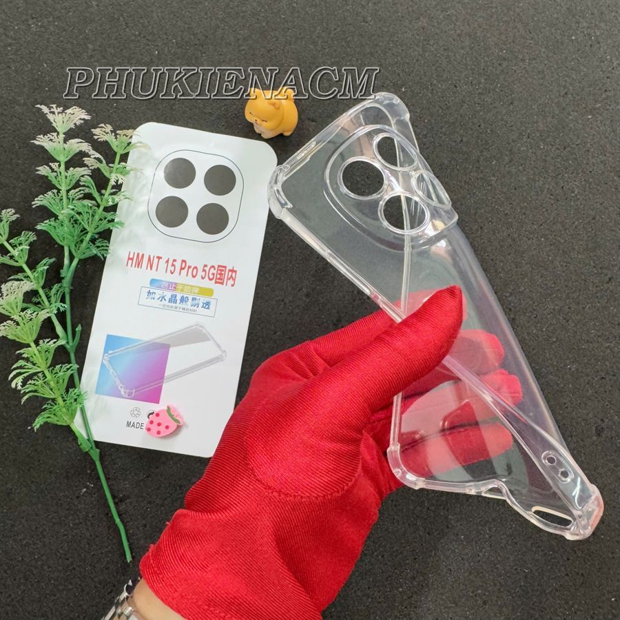 REDMI NOTE 15 PRO 5G เคสยืดหยุ่นโปร่งใสพร้อมด้านข้างกันกระแทกและกันกระแทก 4 ด้าน