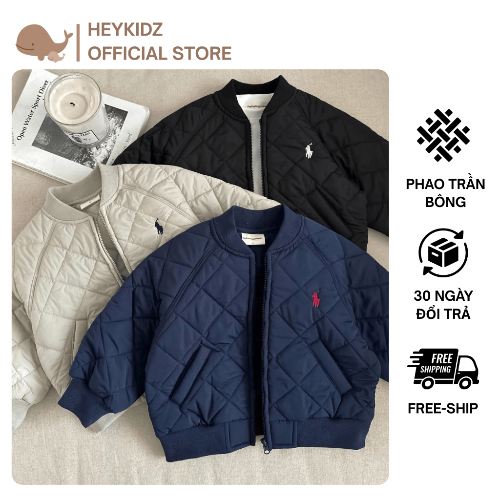 Heykidz เสื้อแจ็คเก็ตดาวน์สไตล์เกาหลีสําหรับเด็กชายและเด็กหญิงแบบสั้นอบอุ่นสําหรับฤดูใบไม้ร่วงและฤดู