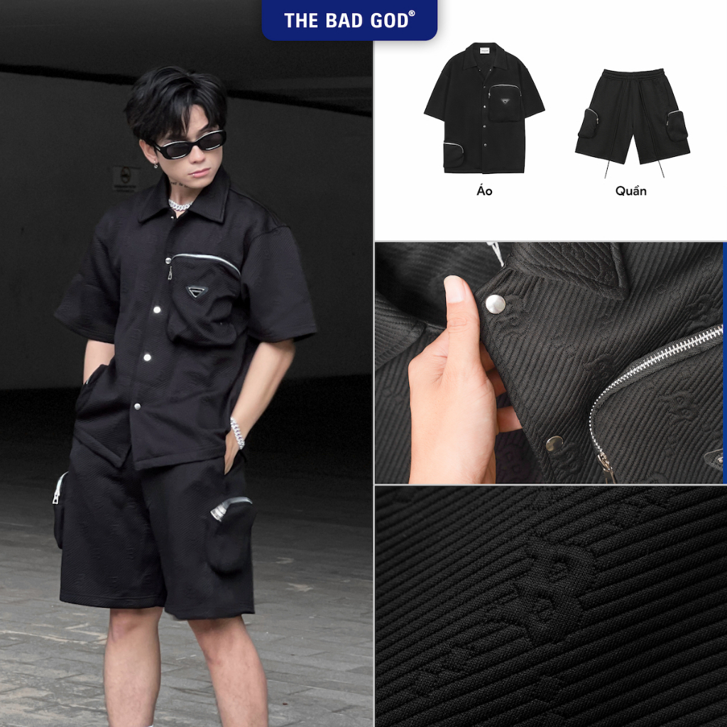 The Bad God BNW Form Boxy Cargo Pants สําหรับผู้ชายและผู้หญิง