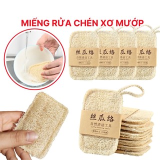 Miếng Rửa Chén Bằng Xơ Mướp Tự Nhiên – Rửa Sạch Dầu Mỡ, Không Trầy Xước, Dễ Tạo Bọt, Nhanh Khô, Không Ám Mùi