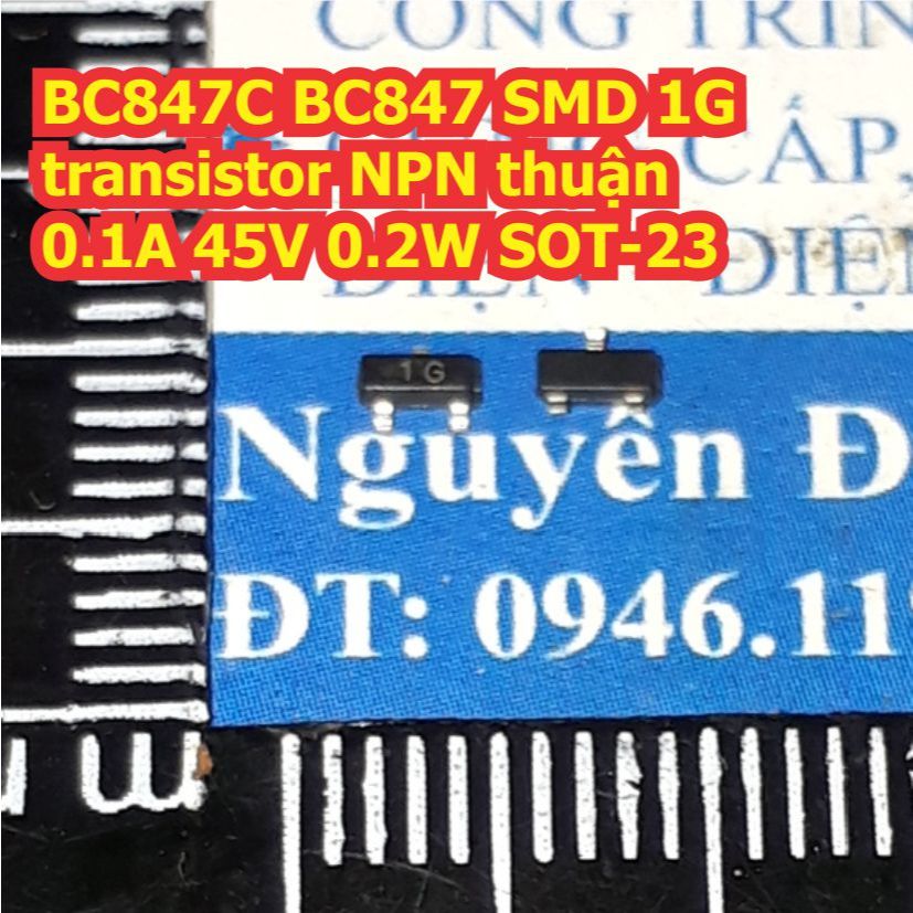 50pcs BC857C 3G BC857B 3F BC847C 1G BC857 BC847 SOT-23 ทรานซิสเตอร์วางขนาดเล็ก PNP, NPN 0.1A 45V 0.2