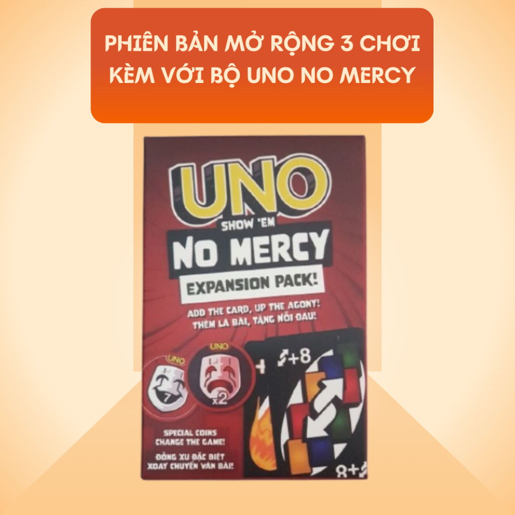 ชุดเกมบอร์ด Gamme Uno No mercy Expansion 3 เกมอัพเกรด