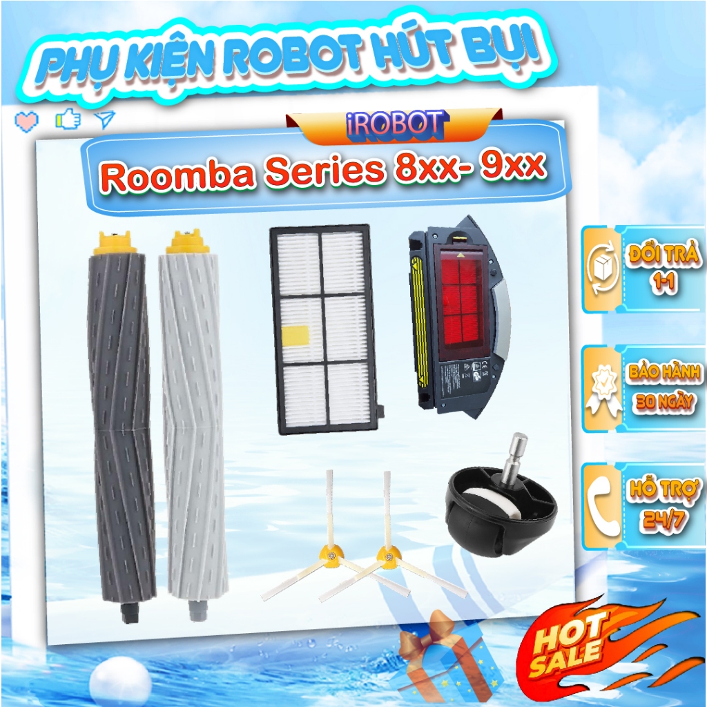 IROBOT ROOMBA อุปกรณ์เสริมหุ่นยนต์ถูพื้น 805 860, 870, 880, 890, 966, 980 - IROBOT SERIES 8** และ 9*
