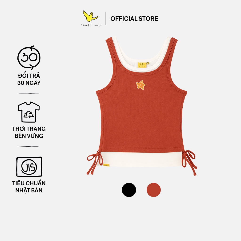 เสื้อกล้ามสตรี Rib Cotton Starfish - What isNt