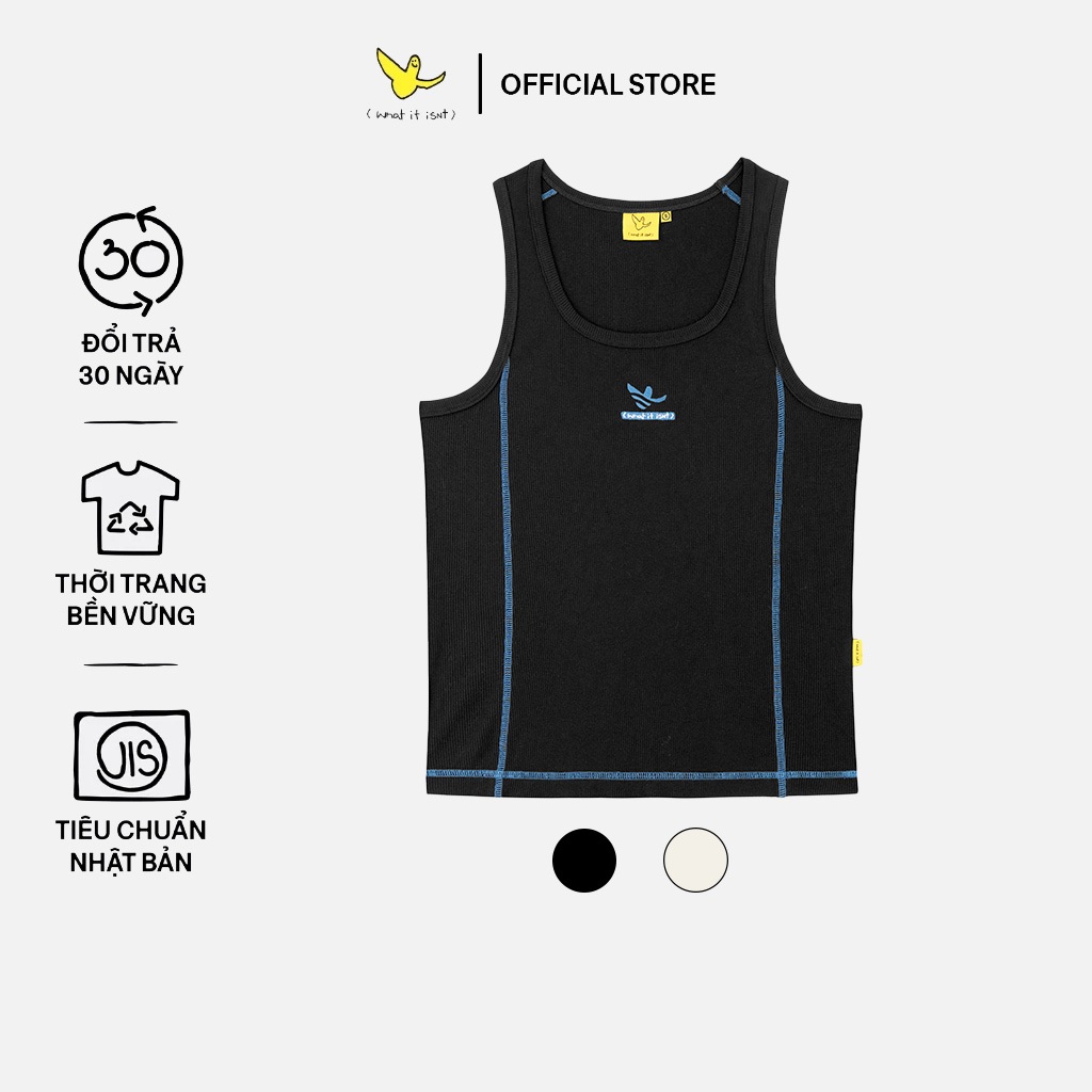 เสื้อกล้าม Rib Cotton Wavy Angel - isNt