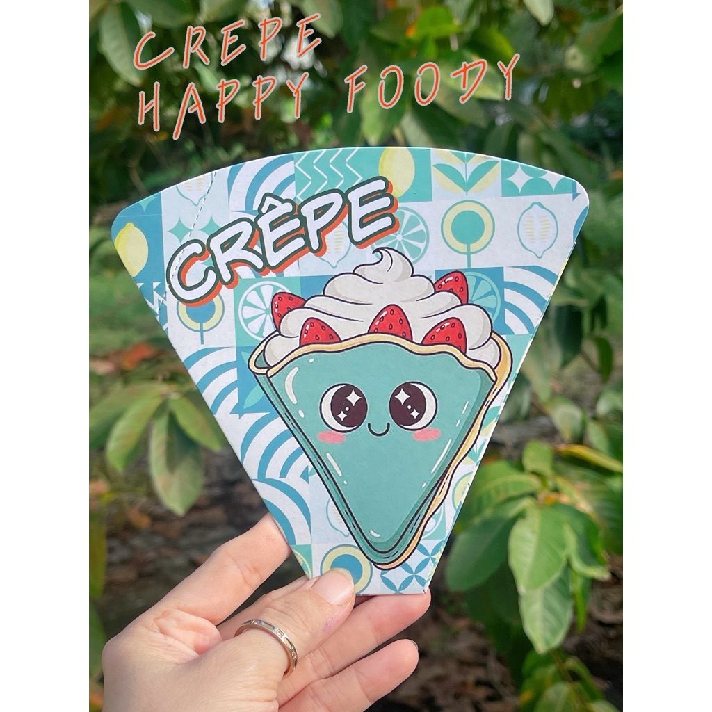 Lovely CREPE Paper Cake Bag (Double Cake) - Delicious Taste Bag - ถุงเค้กสะดวก