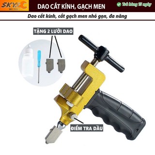 Dao Cắt Gạch Men - Cắt Kính Đa Năng Hộp Gồm 1 Máy Và 3 Lưỡi