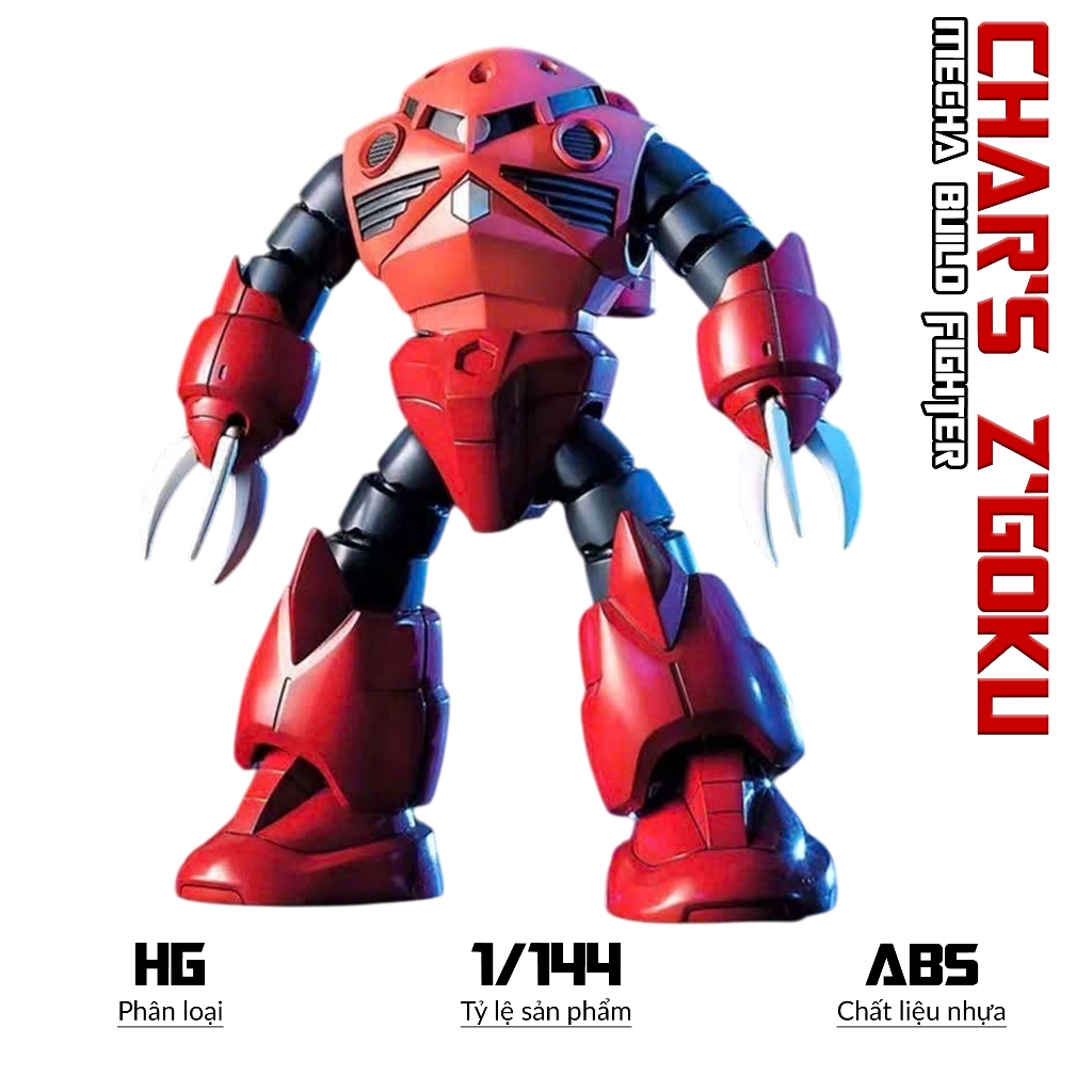 โมเดล HG Chars Zgok, 1/144 Mecha, ของเล่นประกอบพลาสติก