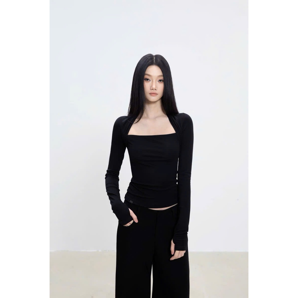 P2 เสื้อยืดแขนยาวสีดํา -Orimi