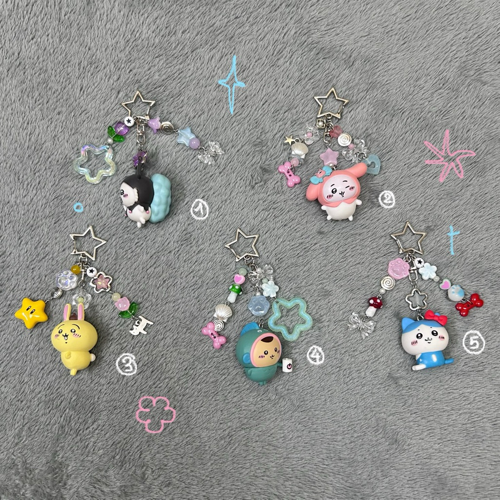 Chikawa x Sanrio Custom Keychain  •  - (อ่านคําอธิบายให้ละเอียด)