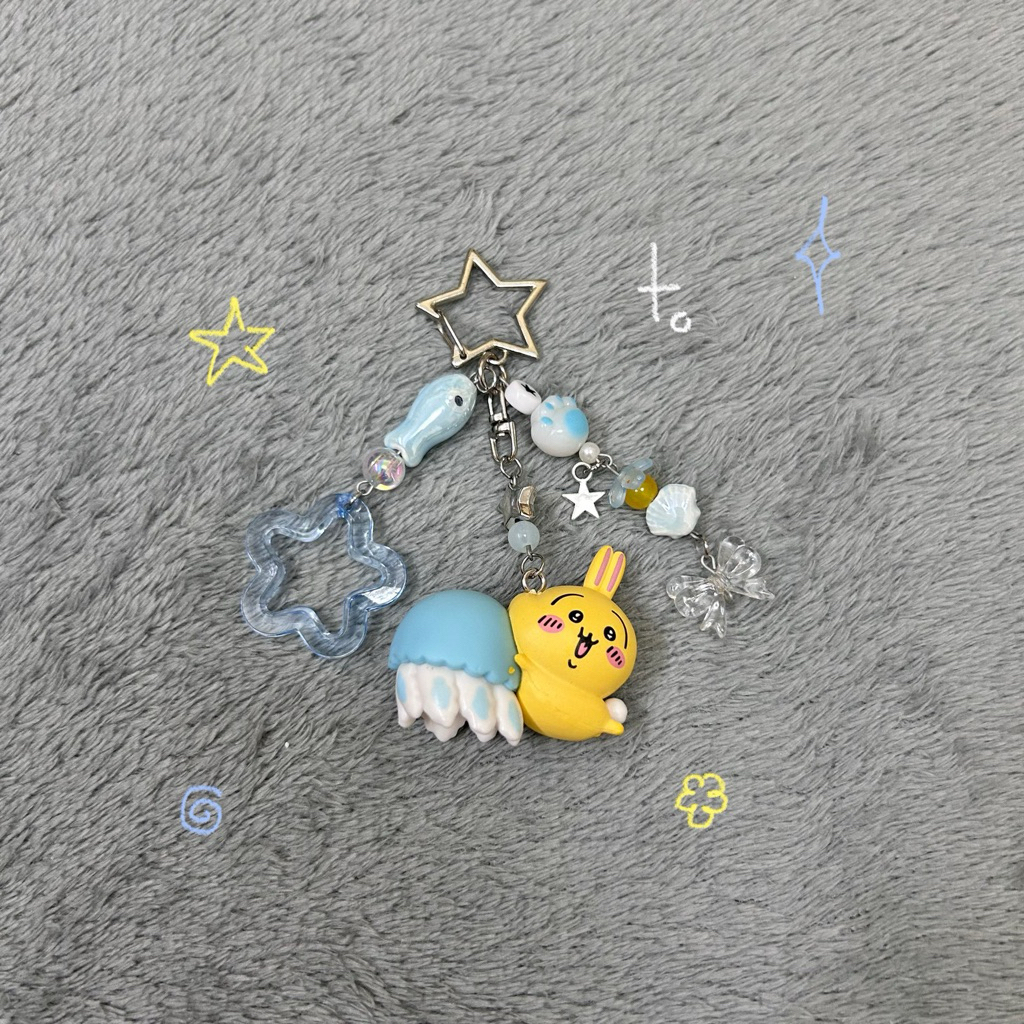 พวงกุญแจแมงกะพรุน Usagi 🪼⋆ ̊꩜。 (อ่านคําอธิบายให้ละเอียด)