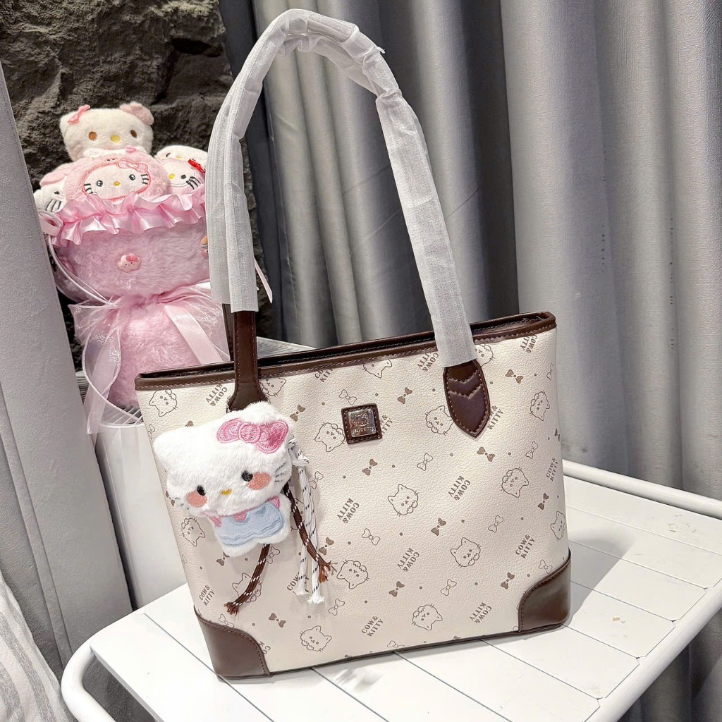Hello Kitty Womens Pink Tote Bag กระเป๋าสะพายสไตล์น่ารัก - HT406 - รูปที่ 6
