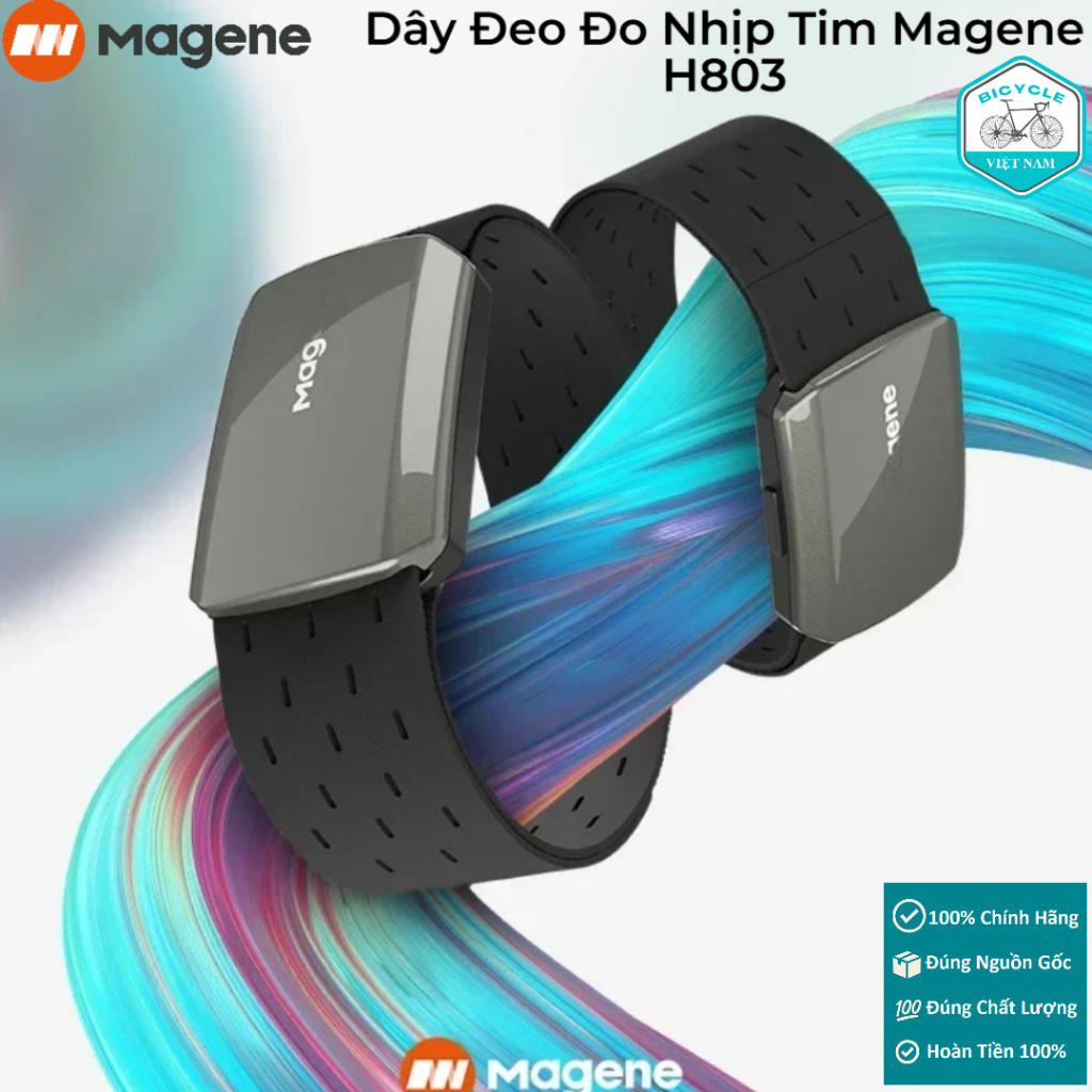 Magene H803 สาย Heart Rate Monitor – ปลอกแขนเชื่อมต่อ ANT+ & Bluetooth การวัดที่แม่นยํา สบาย