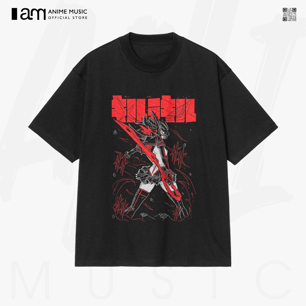 เสื้อยืดแขนสั้นผู้ใหญ่ Kill la Kill Ryuko Matoi Digital Art ขนาดใหญ่ 100% Cotton