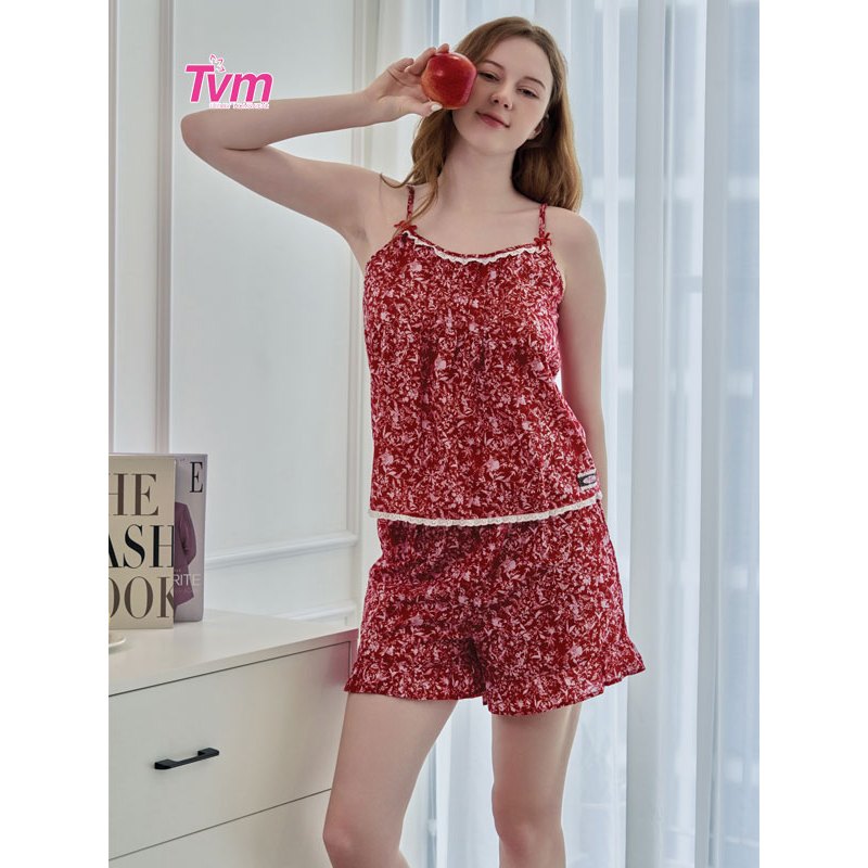 ชุดสั้นคล้องคอผู้หญิง B726 Tvm Luxury Homewear วัสดุ kate boiz