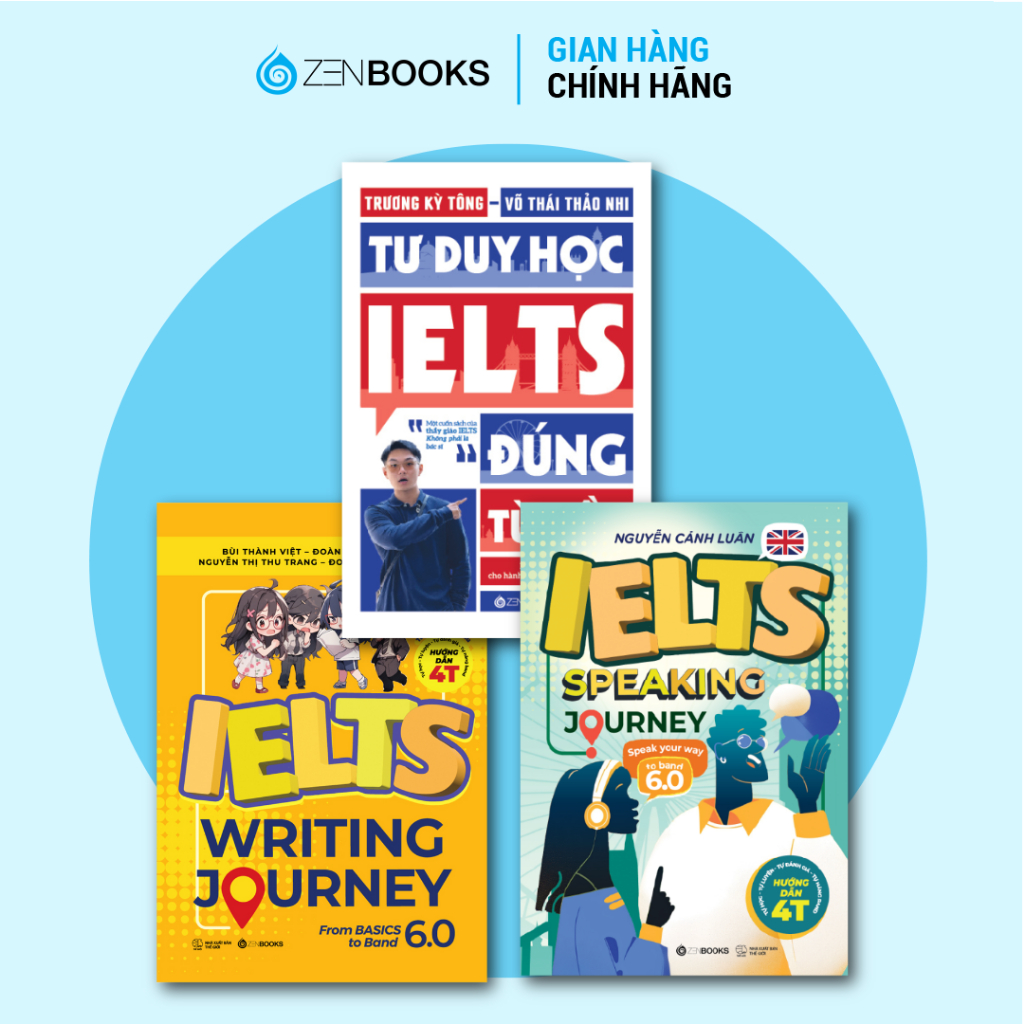 IELTS Book Combo สําหรับผู้เริ่มต้น: IELTS การเรียนรู้การคิด +IELTS พูด Journey + การเดินทางการเขียน